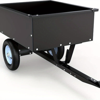 Dump Cart Steel Tow Behind for Lawn Mower ATV UTV, Garden Utility Trailer with Quick Release Pedal & Detachable Tailgate