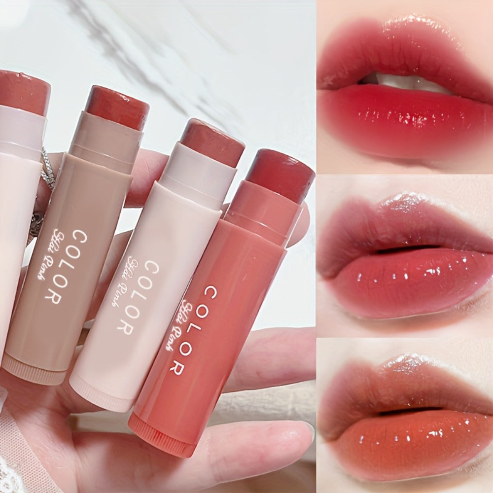 Glossy Lipstick Set 3 Pack for Women, Nourishing Formula, Lip Liner Effect, Buildable Color All Skin Tones