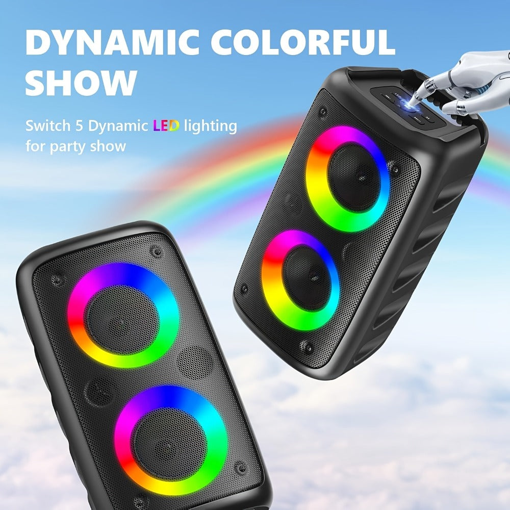 Karaoke Machine with LED Lights Bluetooth Speaker PA System for an Everyday Personal Care Routine