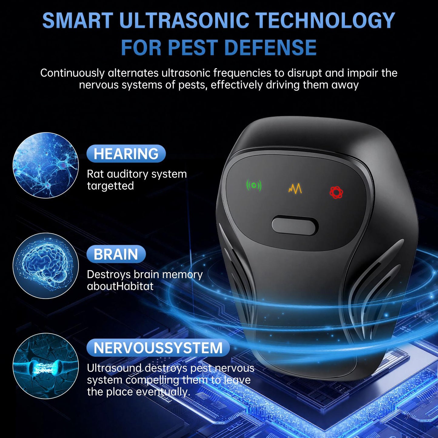 Ultrasonic Pest Repeller Plug In, Dual Speaker Rodent Indoor, Electronic Mouse Rat Insect Ant