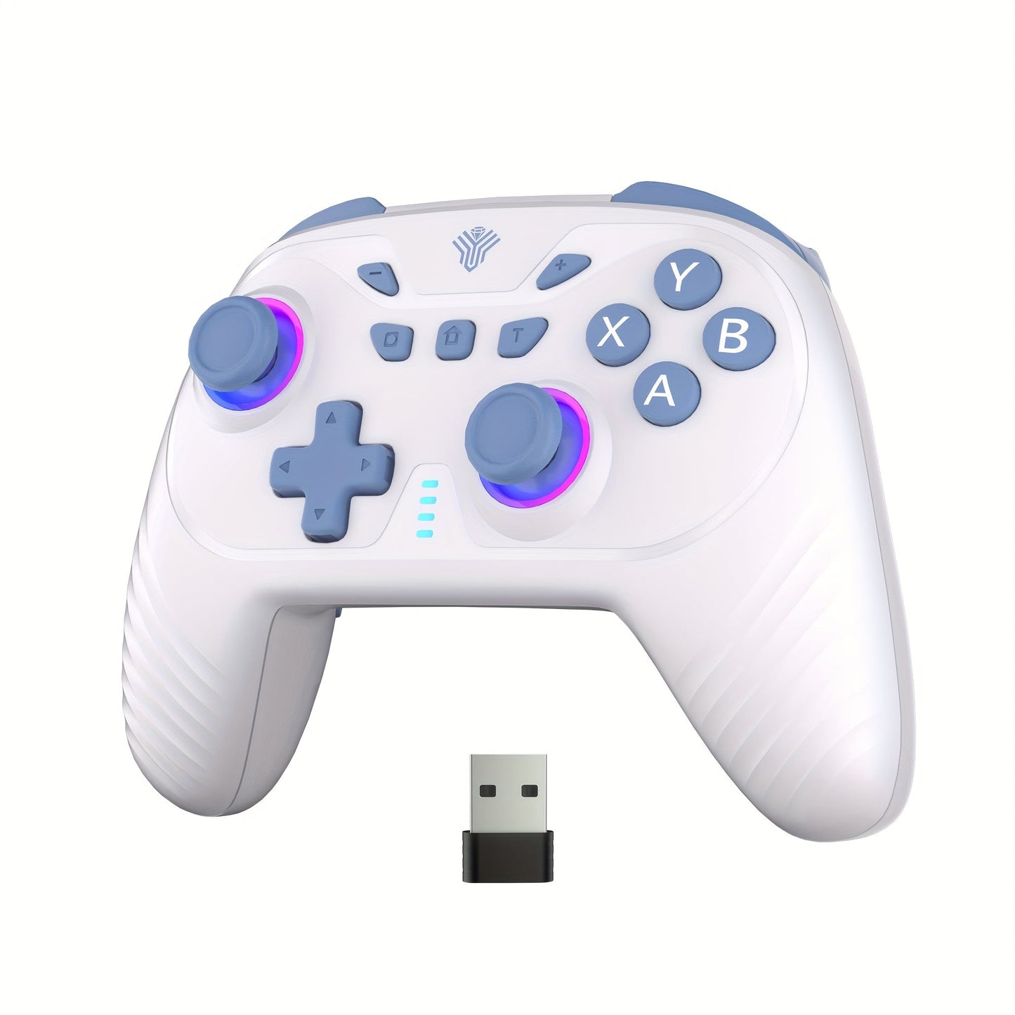 2.4G Wireless PC Game Controller in Five Colors with Hall-Effect Sticks, RGB Lighting and USB Receiver