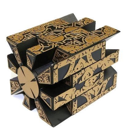 Lament Configuration Puzzle Box Cube, Functional Detachable Deformation Lock Box with Display Base