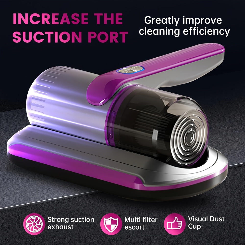 Handheld Mattress Vacuum Cleaner 12KPa, Portable Bed Vacuum with Deep Cleaning, Low Noise, Allergen & Dust Mite Removal for Mattress