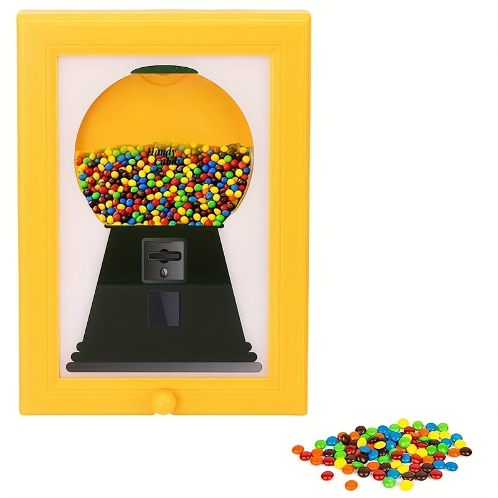 Wall Mounted Photo Frame Candy Dispenser with Shelf, Space Saving & Nut Storage Holder for Home Office Decor