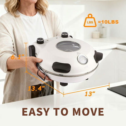 Indoor Pizza Oven Countertop, 12-Inch Electric Pizza Maker Machine for Home Kitchen, Heats Up to 800°F