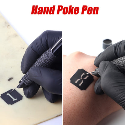Stick and Poke Tattoo Kit - DIY Manual Tattoo Pen Hand Tool Set with 7 Color Inks, Needles