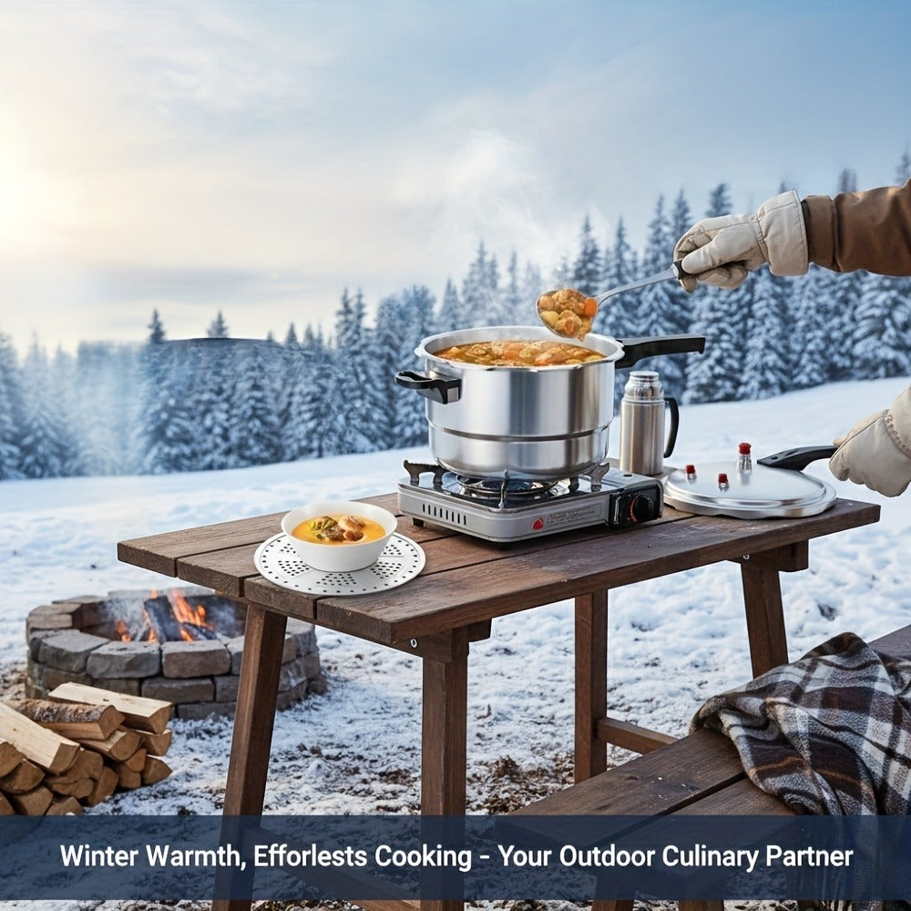 Aluminum Pressure Cooker Stovetop - 4.5Qt & 8Qt with Exhaust Valve & Multiple Safety Protections