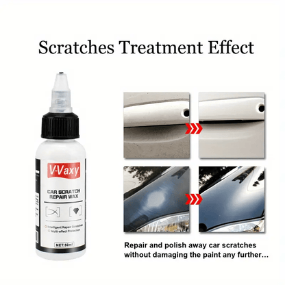 Car Scratch Repair Wax by V-Vaxy, Three 50ml Bottles with Three Sponges and Three Towels for Paint Application