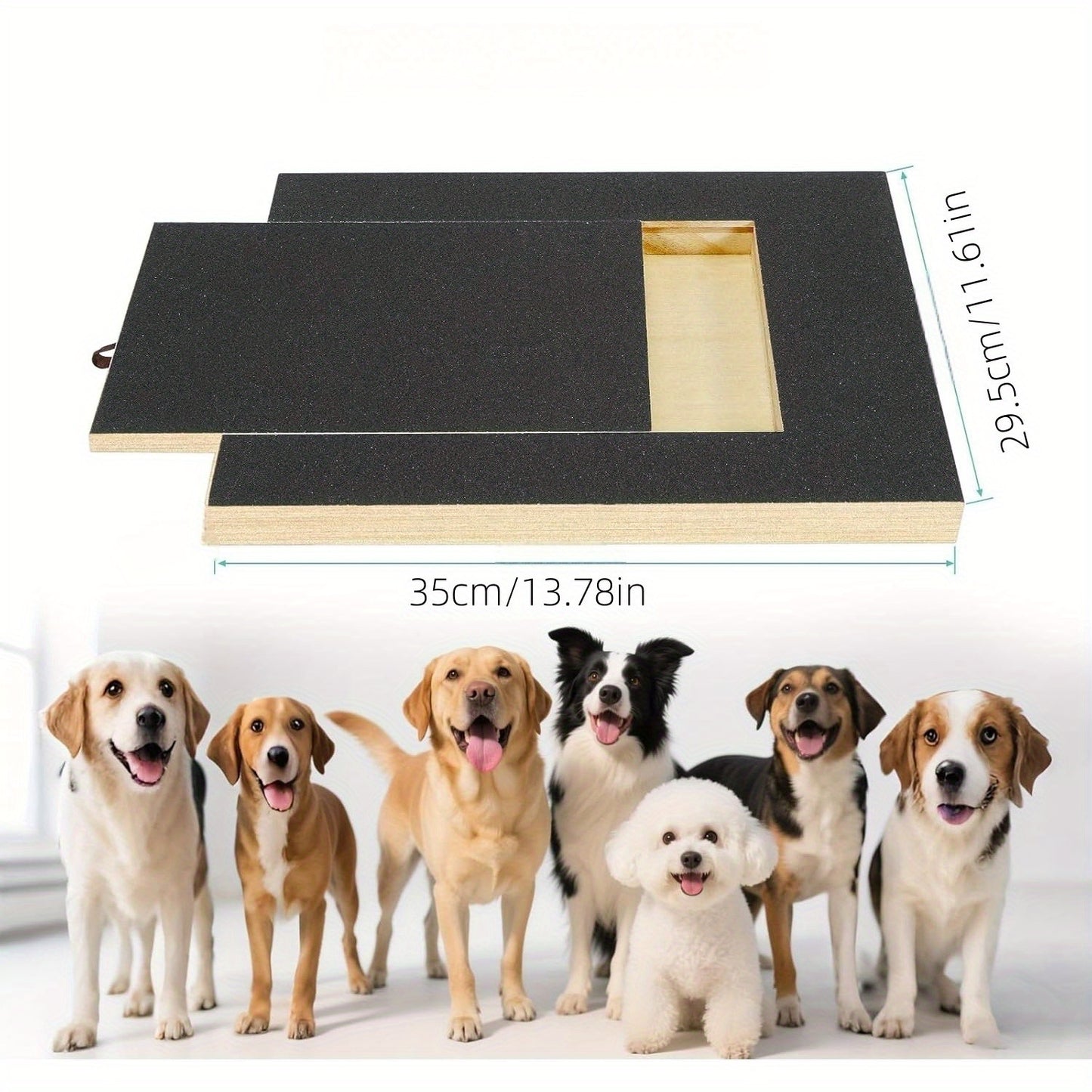 Dog Scratch Pad for Nails – Adjustable 3-Angle (45–65°) Foldable Nail File Scratch Board, Includes 2 Sandpaper Sheets