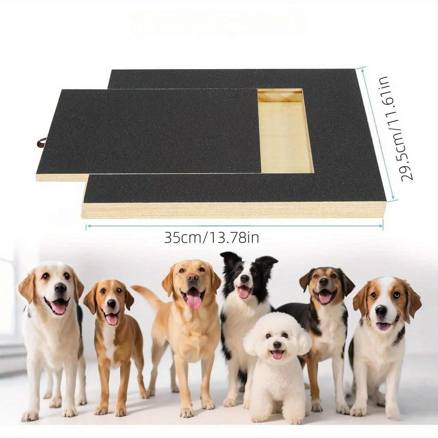Dog Nail Scratch Board with Foldable Adjustable Stand, Replaceable Sandpaper and Bracket or Flat Options