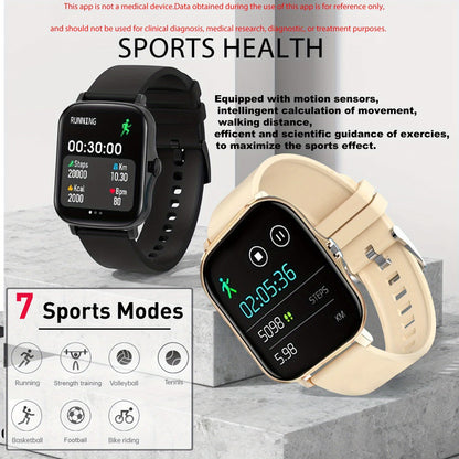 Smartwatch with Pedometer, Calorie & Distance Tracker, Customizable Watch Faces, Call & SMS Alerts, Multi-Sport Modes – Unisex Android