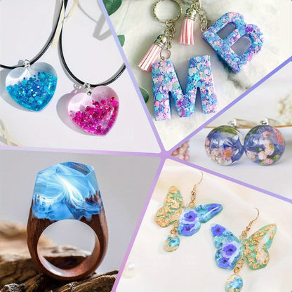 Crystal Clear UV Resin 500g or 1000g, Hard Gloss Fast Low Odor UV Epoxy Resin for Jewelry Making Keychains Pendants Resin Art Crafts