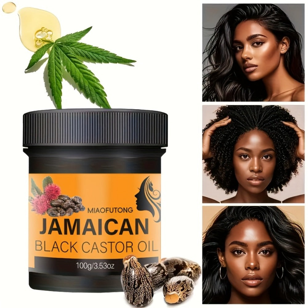 Black Castor Oil Hair Milk 5pcs, 100% Jamaica Pure Cold-Pressed Castor Oil Leave-In for Curly, Coily & Textured Hair