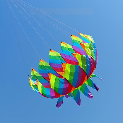 Rotating Lotus Tail Kite 3D Flower Basket Iridescent Kite for Kids Adults with the Listed Color, Size or Set Options for Everyday Use