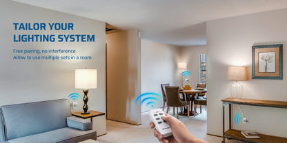 Wireless Remote Control Outlet Switch 100ft RF Range Programmable Expandable Plug-in Remote for Entryways, Bedrooms and Living Spaces