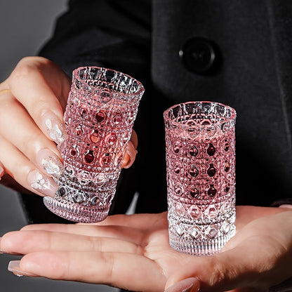 Shot Glass Set Diamond Engraved – Whiskey Vodka Tequila Glasses for Parties Weddings Home Bar Entertaining Reusable Barware Gift