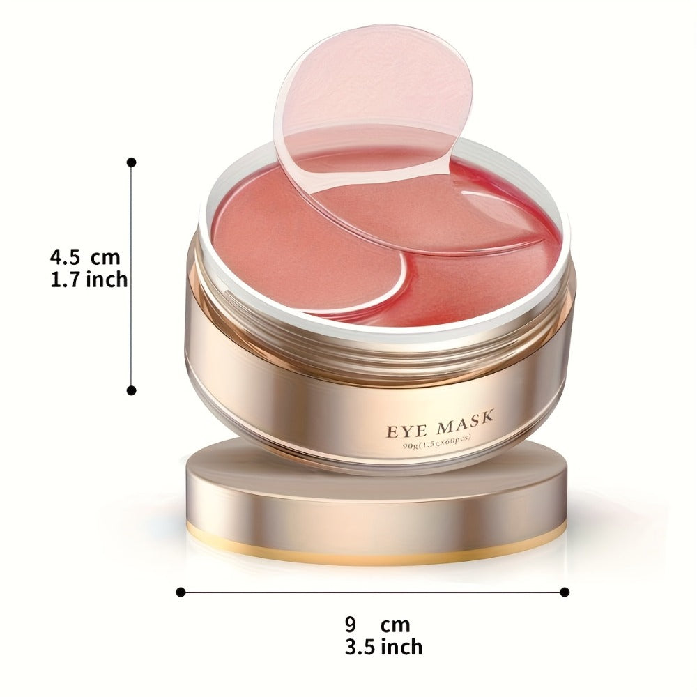 Pink Jar-Style Under-Eye Patches with Wide Finger Tabs and One- or Two-Box Caffeine Package Options