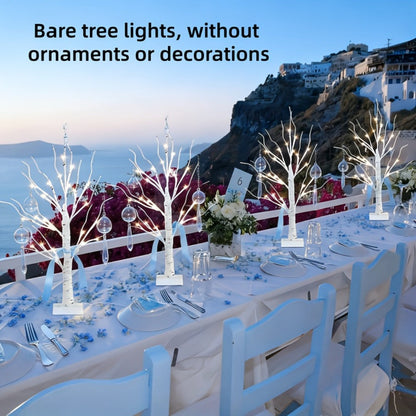 LED Illuminated Birch Tree Decoration, Battery-Powered White Glowing Birch Trees for Wedding, Home