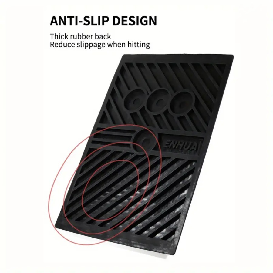 Golf Swing Training Mat with Ball Impact Path Feedback – Anti-Slip PP Base, Color-Change Swing Indicator, SBR Shock Absorption for Indoor