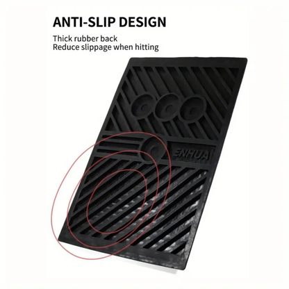 Golf Swing Training Mat with Ball Impact Path Feedback – Anti-Slip PP Base, Color-Change Swing Indicator, SBR Shock Absorption for Indoor