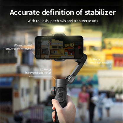 AOCHUAN Smart XE 3-Axis Phone Gimbal Stabilizer with AI Face Tracking & RGB Fill Light, Foldable Handheld Stabilizer