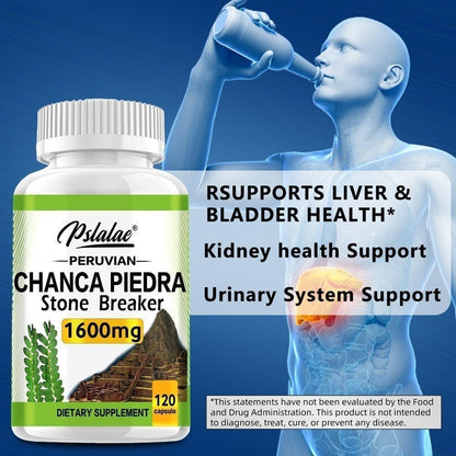 Chanca Piedra Capsules for Liver & Kidney Health, 120 Capsules Natural Urinary Tract Support Supplement