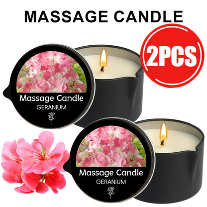 Massage Oil Candle 2-in-1 Soy Wax Scented Candle with Essential Oil – Moisturizing Warm Body Lotion for Spa Pedicure Relaxation Aromatherapy