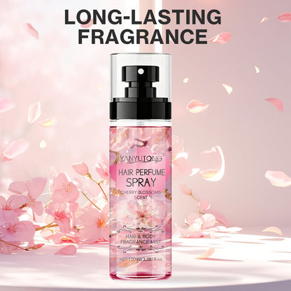 Hair Perfume Mist Cherry Blossom Scent 100ml - Fragrance Non-Greasy No-Wash Aromatic Hair for Bath Time, Home Spa and Personal Care