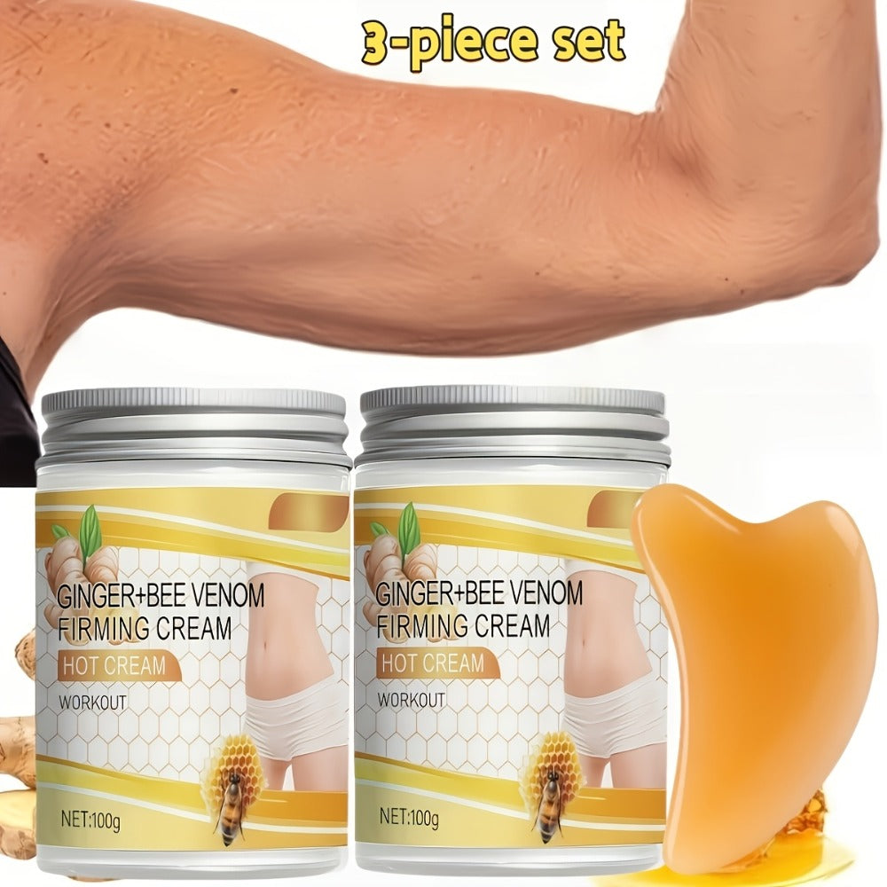 Body Firming & Tightening Cream 3-Piece Set with Bee Venom – Instant Lifting for Arms, Abdomen, Legs & Buttocks