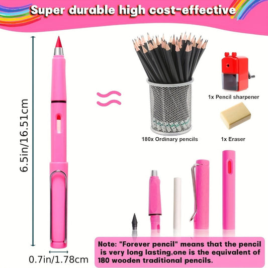 132-Piece Refillable Color Pencil Art Set with 12 Pen Bodies and 120 Replacement Drawing Tips