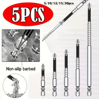 Nanwei K5 Magnetic Driver Bit Set with Hex Shanks, 50-150mm Lengths and 5- to 30-Piece Options