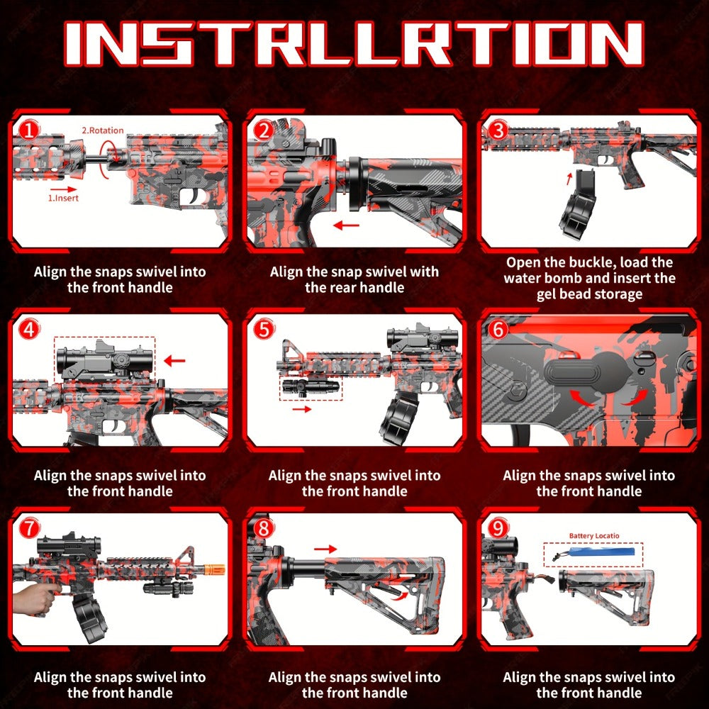 Large Drum Magazine Dual Mode Foam Blaster, Full Auto & Semi-Auto Outdoor Team Battle Toy Gun for Kids Boys Ages 8+