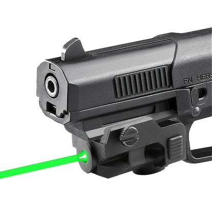 Compact Green Laser Sight Magnetic USB Charging Ambidextrous Low Profile 20mm Picatinny Rail for Handgun Pistol Airgun 150-300m Range PA66