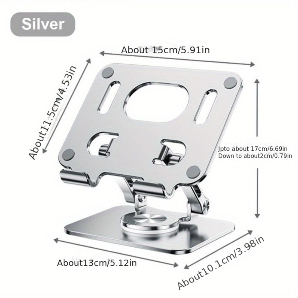 360 Degree Rotating Tablet Phone Stand Foldable, Portable Desktop Lazy Stand with Fast Heat Dissipation