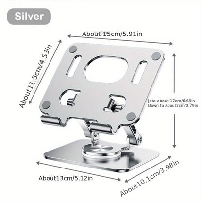 360 Degree Rotating Tablet Phone Stand Foldable, Portable Desktop Lazy Stand with Fast Heat Dissipation