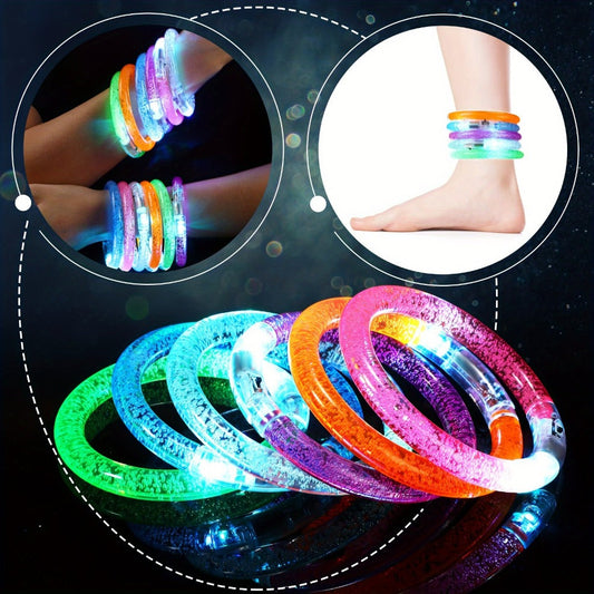 Glow Sticks Bracelets 100pcs 6 Colors LED Flashing Light Up Bracelet Set for Parties, Celebrations and Guest Favors