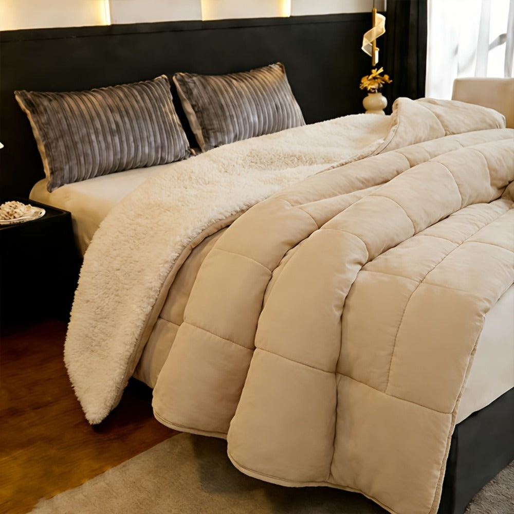 Sherpa Fleece Comforter Set Extra Thick Plush Microfiber Reversible Soft Warm Luxury Bed Blanket Twin XL Full Queen King 10 Colors