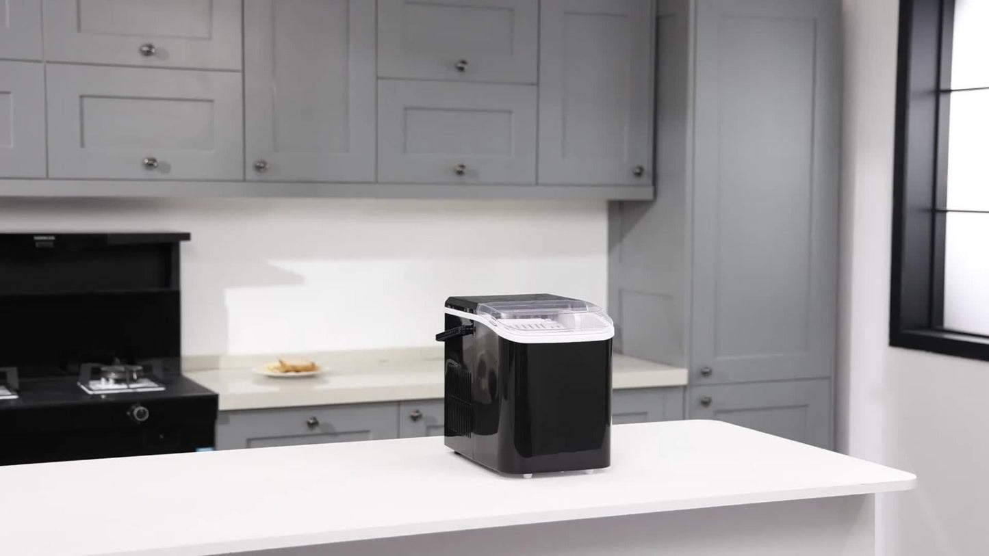 Countertop Bullet Ice Maker with 26.5 lb Daily Label, 9 Cubes per 6 Minutes, 1.5L Tank and Two Colors