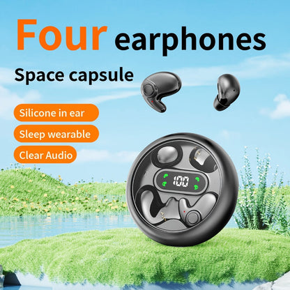 Wireless Earbuds Two-Pair Mini Sleep Set with Digital Display, Type-C Charging and Three Color Options
