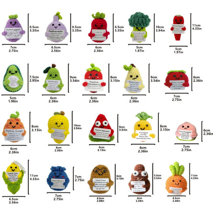 Crochet Doll Set 20pcs Handmade Emotional Support Dolls, Cute Collectible Okra Plush Figures
