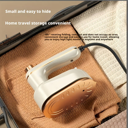 Handheld Clothes Steamer Mini Portable Folding Garment Steamer 180 Degree Rotating for Entryways, Bedrooms and Living Spaces