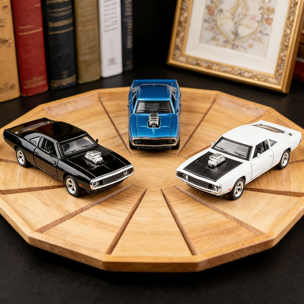 Dodge Challenger Diecast Model Car Zinc Alloy Collectible Static Replica, Highly Detailed Home & Office Decor
