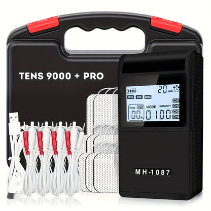 TENS EMS Unit Rechargeable Pain Device, 20 Intensity Levels 48 Modes Electric Stimulator for Back Neck Shoulder Knee Wrist Pain
