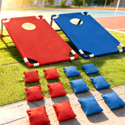 Portable Cornhole Bean Bag Toss Game Foldable Board 12 Bean Bags Storage Bag with the Listed Color, Size or Set Options for Everyday Use