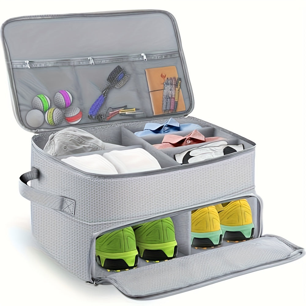 Golf Ball Storage Bag Oxford Fabric – Portable Golf Ball Carrier Pouch with Zipper, Holds 12 Balls, Lightweight Golf Accessories Organizer