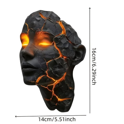 3D Shattered Soul Wall Lamp for Entryways, Bedrooms and Living Spaces, with the Listed Configuration