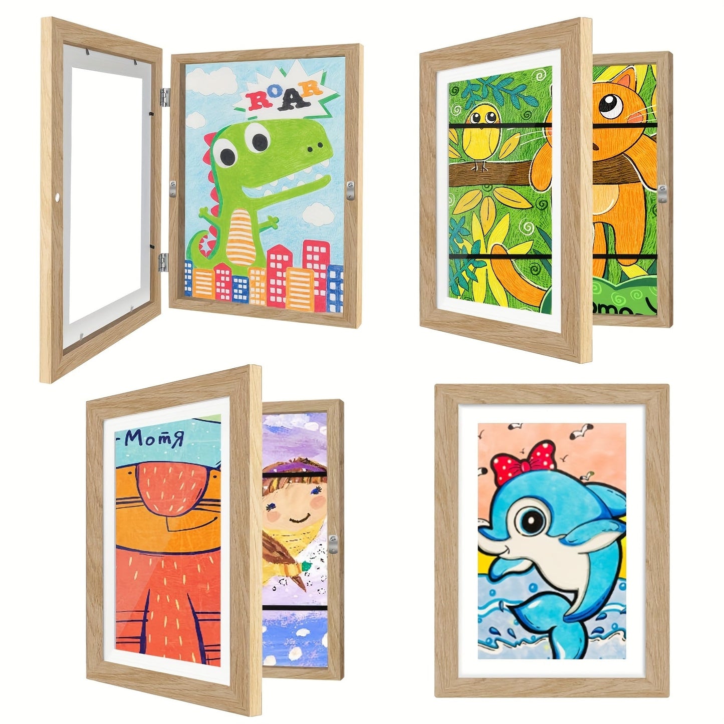 Kids Artwork Frame Front Opening Changeable 8.5x11 Children Art Display Picture Frame Holds for Entryways, Bedrooms and Living Spaces