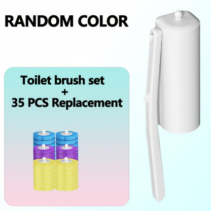 Disposable Toilet Brush Cleaning System with Bracket & Replaceable Heads – Deep Clean Toilet Bathroom Cleaning Kit