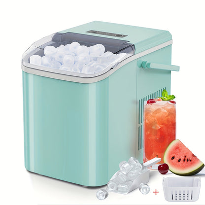 Countertop Bullet Ice Maker with 26.5 lb Daily Label, 9 Cubes per 6 Minutes, 1.5L Tank and Two Colors