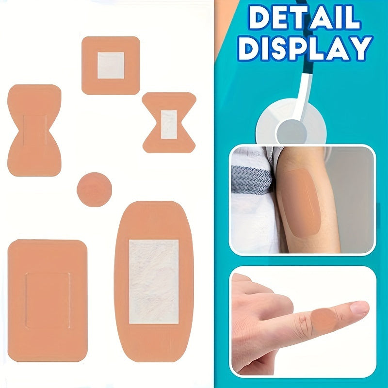Adhesive Bandages 360pcs – Flexible Fabric Fingertip & Knuckle Bandages Set, Breathable Cloth Elastic First Aid Bandages in 12 Assorted